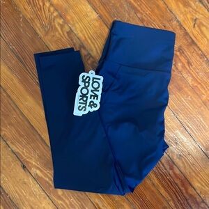 Women’s Navy Blue Athletic Leggings NWT Size Large